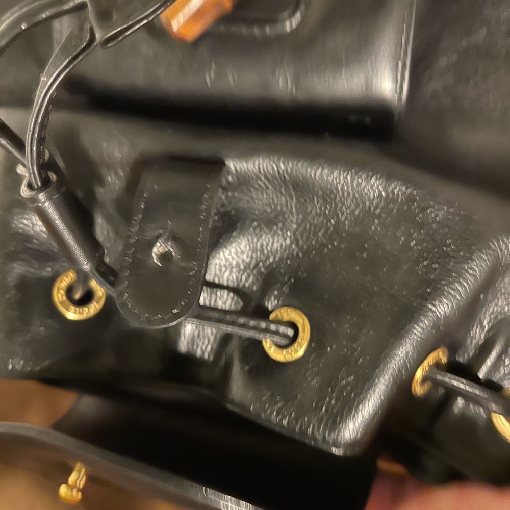 Like New Vintage Gucci Bamboo Mini Backpack Leather Black - Picture 5 of 10